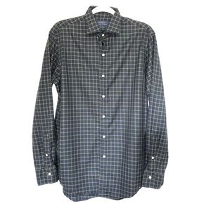 Polo Ralph Lauren Men's Navy Plaid Button Down Shirt Small Collar Long Sleeves M